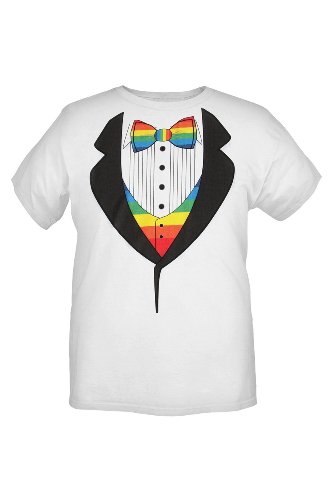 Pride White Tuxedo T-Shirt 2XL
