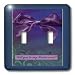 Beverly Turner Wedding Attendant and Bridal Party Design - Bridesmaid Request, Vines and Bow, Purple and Aqua - Light Switch Covers - double toggle switch