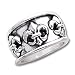 Sterling Silver Antiqued Fleur de Lis Ring
