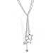 Bling Jewelry Sterling Silver Open Star Cluster Pendant Lariat Necklace