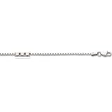 14K White Gold Box Chain - 1.40mm - 18 inch