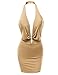 Doublju Womens Fitted Dress with Halter Neck and Sexy Back