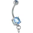 Light Blue Cubic Zirconia Add on Charm Belly Ring