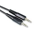 3.5mm to 3.5mm GOLD AUX JACK CABLE LEAD IPOD AUDIO MP3 1m lead Length - GVC