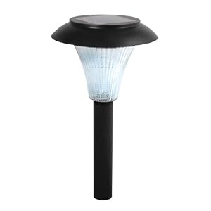 Paradise GL23090BK4 Plastic Solar Path Light with White LED, 4-Pack, Black by