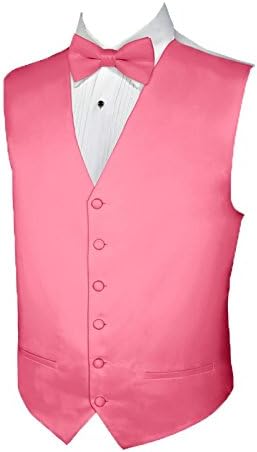 Tuxedo Vest HOT PINK Vest and BOWTIE Satin XL