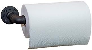 SOLO MTN Industrial Pipe Paper Towel Holder Wall Mount (Black)