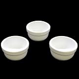 from CE Cookware 3pc 6cm White Oven Safe Ceramic Ramekins Serving Dishes