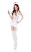3Pc Heartbreaker Nurse Costume Includes Zip-front Dress, Head Piece and Stethoscope