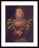 Queen Elizabeth I by Nicholas Hilliard 22.00X28.00 Framed with Black Wood Frame