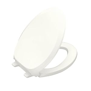 KOHLER K-4713-0 French Curve Quiet-Close Elongated Toilet Seat, White