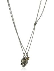 M.Cohen Handmade Designs Sterling Silver Chain with Knots and Sterling Silver Skull Charm