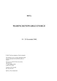 Marine Renewable Energy : 19-20 November 2008