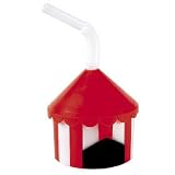 Big Top Plastic Cups with Straw (1 dz)