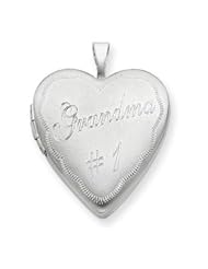 Silver 20mm # 1 Grandma Heart Locket