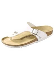 Shoes: Birkenstock Thong Gizeh from Birko-Flor in White 39.0 EU W
