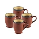 Gourmet Basics by Mikasa Belmont Red Mugs, Set of 4