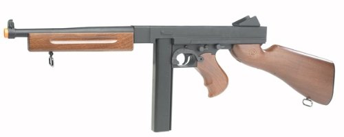 Soft Air Thompson M1A1 AEG Airsoft Rifle (Black/Wood)
