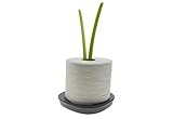 Sprout - Free Standing Toilet Paper Holder - Toilet Tissue Storage Stand- Green & Grey Colors - By Comfify