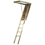 Buy telescoping ladders for Cheap telescoping ladders Louisville Ladder S224P 250 Pound Duty Rating Wooden Attic Ladder Fits 7 Foot to 8 Foot 9 Inch Ceiling Height 22 5 by 54 Inch Rough Opening Tools Home Improvement telescoping la
