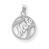 Sterling Silver MLB New York Mets Baseball Pendant