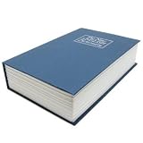 EIOU 9.5 x 6.2 x 2.2 inches Steel Dictionary Book Diversion Safe with Lock- The Most Realistic Looking Books Safe - Stash your Valuables in Plain Sight! Weed Out Thieves! Perfect for Homes-Blue