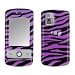 Fits LG CU720 Shine Cell Phone Snap on Protector Faceplate Cover Housing Hard Case - Purple/Black Zebra Skin