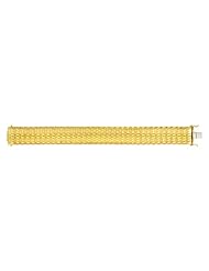 CleverEves 14Kt Yellow Gold Basket-Weave 19mm Bracelet