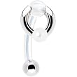 Faux Pearl Circular Drop Bioplast Intimate Piercing