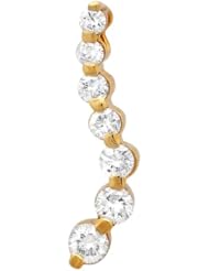 0.75 Carat (ctw) 14k Yellow Gold Round White Diamond Ladies Journey Pendant