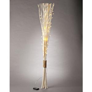 Prelit Art Christmas Trees - Gerson 38622 - 48" Bleached Straight Willow Battery Operated LED Lighted Branch with Timer (60 Warm