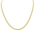 14k Yellow Gold 4mm Cuban Chain Necklace, 18"