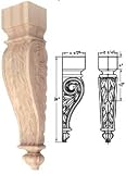 Hafele Leaves Corbel (198.00.630) 4-1/2 x 5-1/4 x 24, Cherry