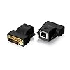 IOGEAR DVI-D CAT5e/6 Mini Extender, Black (GVE200)