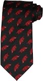 Arkansas Tie University of Arkansas Black Necktie with Razorback Logo