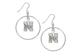 Nebraska Cornhuskers School Charm Round Earrings