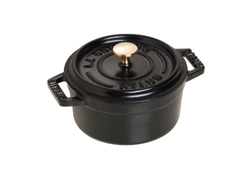 Staub Mini Round Cocotte Black 1/4qt