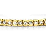 10.50 Ct Round E/F VS Certified Semi Bezel Set Natural Diamond Tennis Bracelet in 14KY