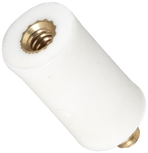 Nylon 6/6 Standoff Brass Insert, Stud 7/8 Length x #10-24 x 9/32 Stud