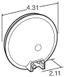 Truck-Lite Model 40 Clear Back Stop, Turn & Tail Lamp, Red 40206R