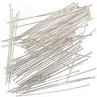 Sterling Silver Head Pins 24 Gauge (24GA) 1.5 Inches (x50)