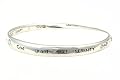 Bracelet - B163 - Bangle Style Engraved with the Serenity Prayer ~ God Grant Me, Serenity to Accept the Things I Cannot Change; Courage to Change the Things I Can; and Wisdom to Know the Difference ~ Silver Tone Metal