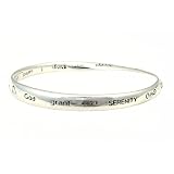 Bracelet - B163 - Bangle Style Engraved with the Serenity Prayer ~ God Grant Me, Serenity to Accept...