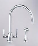 Franke Atriflow Oberon : ATO400 Double Level Gooseneck Cast Spout Faucet w/Spray: Polished Chrome