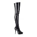Overknee-Stiefel Lack schwarz
