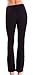 Black Ladies Fold-Over Waist Flared Legs Yoga Pants