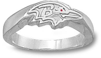 Baltimore Ravens NFL Profile Logo Ring (Silver)