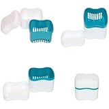 Dental Night Guard -Denture - Teeth Retainer Bath With Basket European Style Attractive Durable Design Color Teal - Size Standard