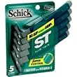 Schick Slim Twin Disposable Razor Sensitive -6 Per Pack, 12 Packs