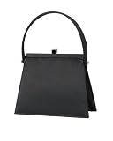 Satin w/ Moveable Handle Frame and Clip Closure Evening Bag - (71 20131)